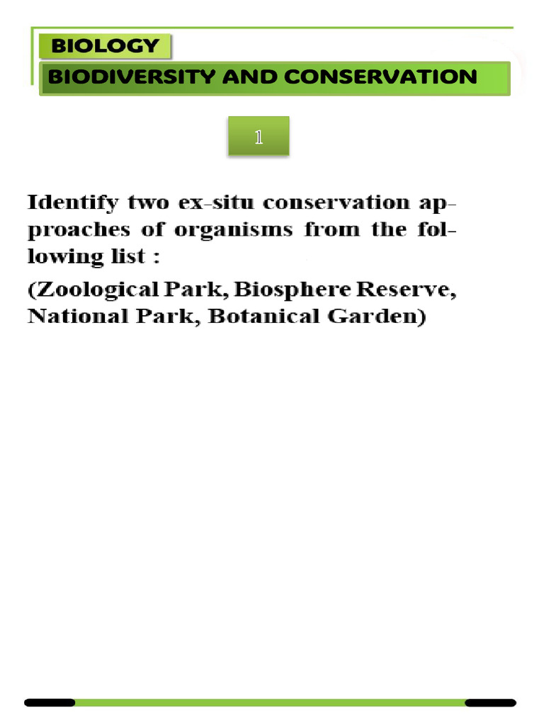 Biodiversity and Conservation WorksheetWorksheet | PDF