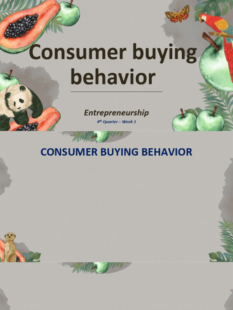 Understanding Consumer Buying Behavior | PDF | Behavior | Social Psychology