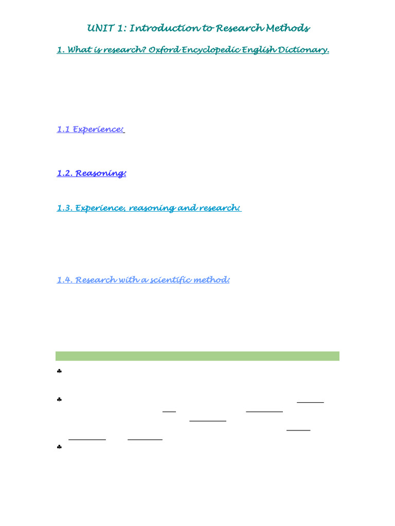 Overview of Research Methods | PDF | Methodology | Qualitative Research