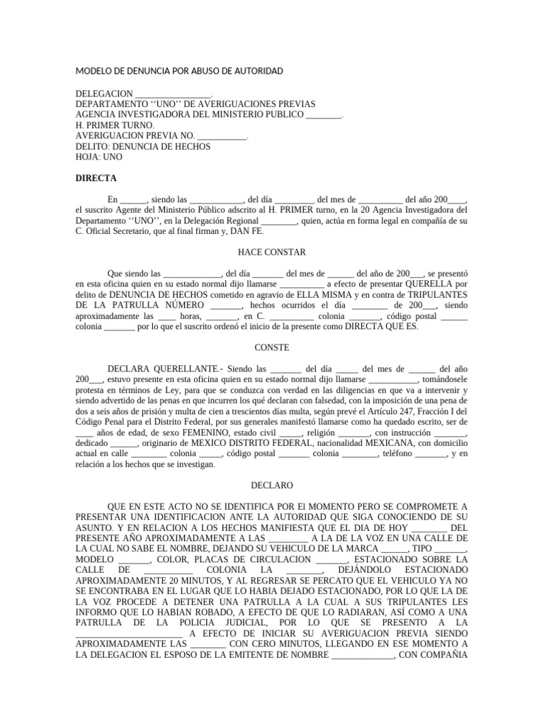 denuncia-por-abuso-de-autoridad-pdf-justicia-crimen-y-violencia