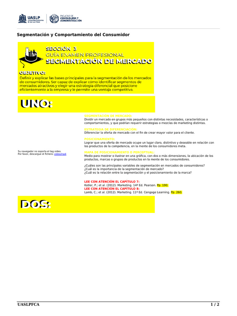Segmentación y Comportamiento del Consumidor | PDF | Segmentación de ...