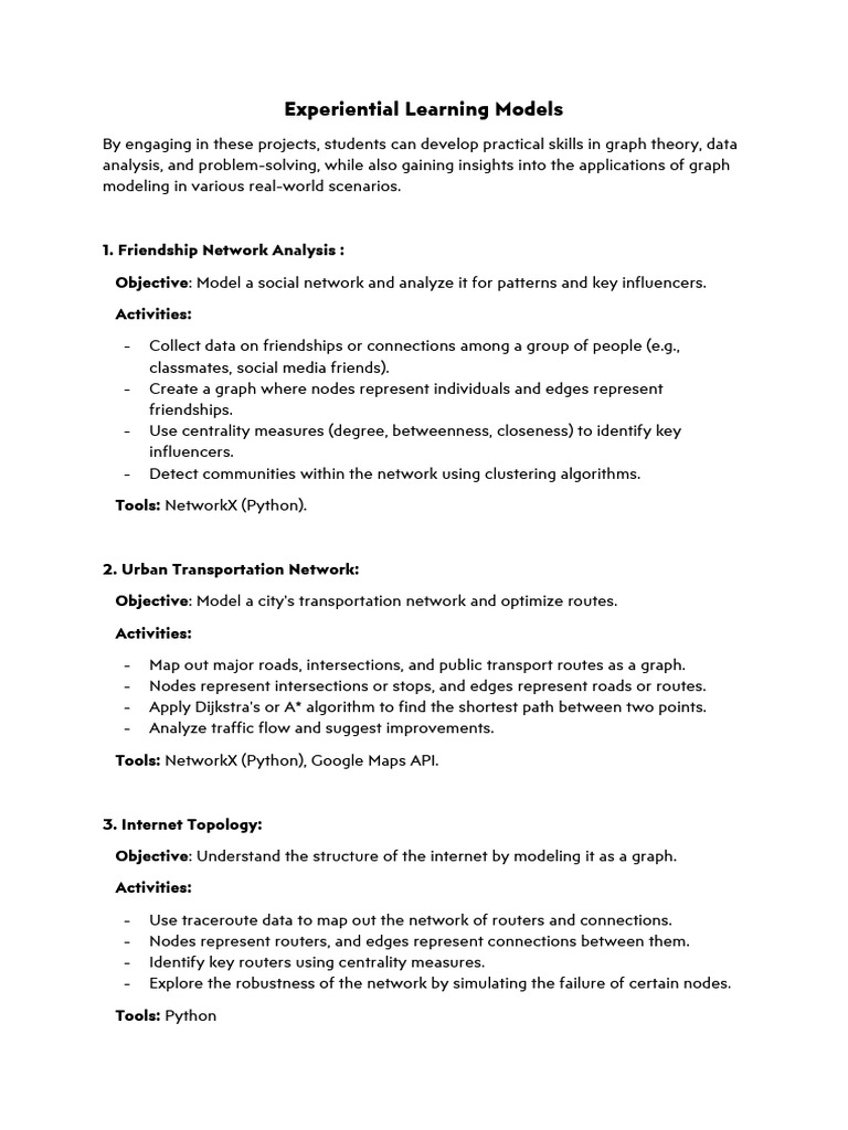 Experiential Learning Models | PDF | Food Web | Computer Network