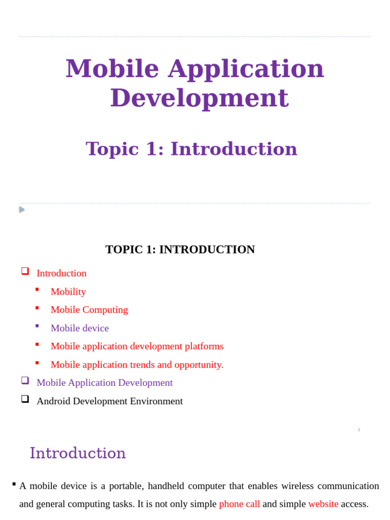 Mobile App Development Overview | PDF | Android (Operating System) | Ios