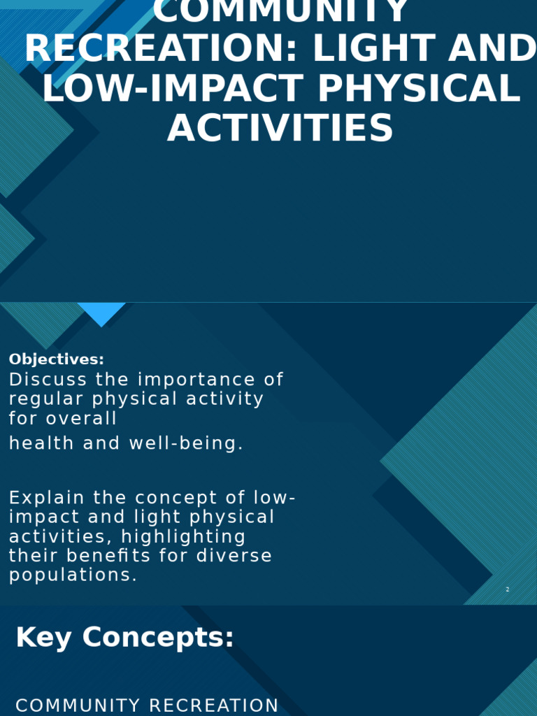 Community Light & Low-Impact Activities | PDF | Physical Fitness ...