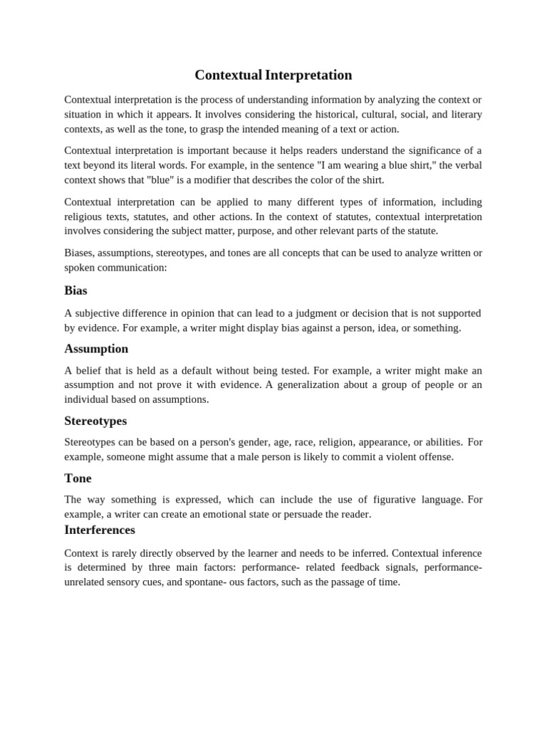 CONTEXTUAL INTERPRETATION EXAMPLE visual data 7