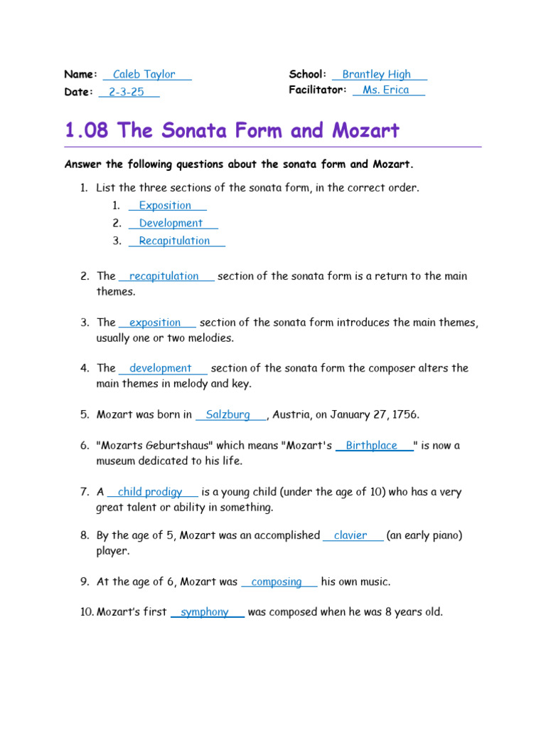 Understanding Sonata Form and Mozart | PDF