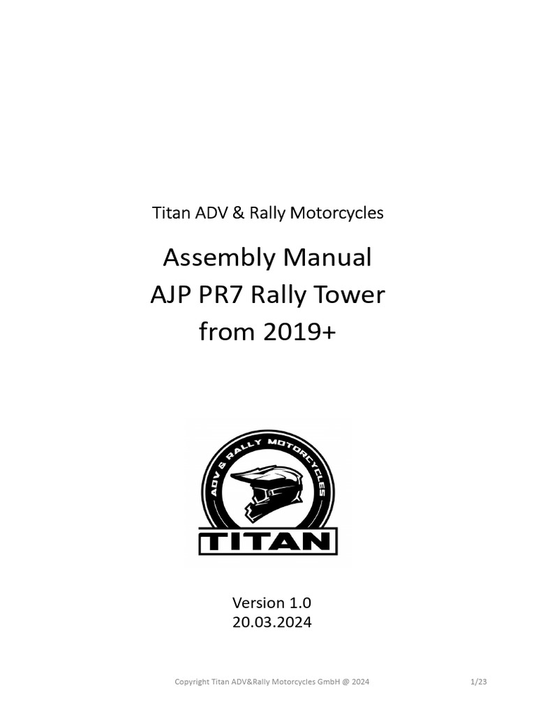 Ajp pr7 Assembly Manual | PDF | Screw | Manufactured Goods