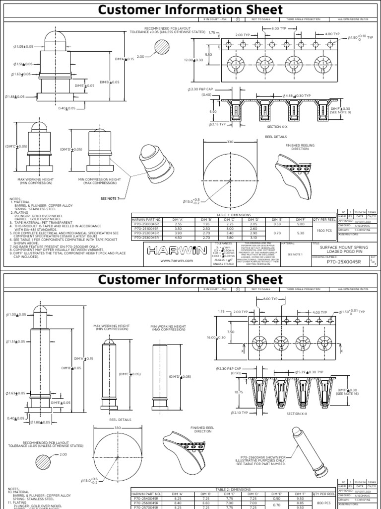 Surface Mount Spring Loaded Pogo Pin | PDF | Physical Sciences ...