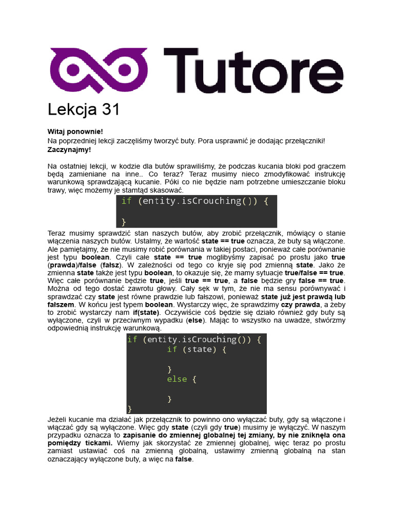 Lekcja 31 - MC Java | PDF