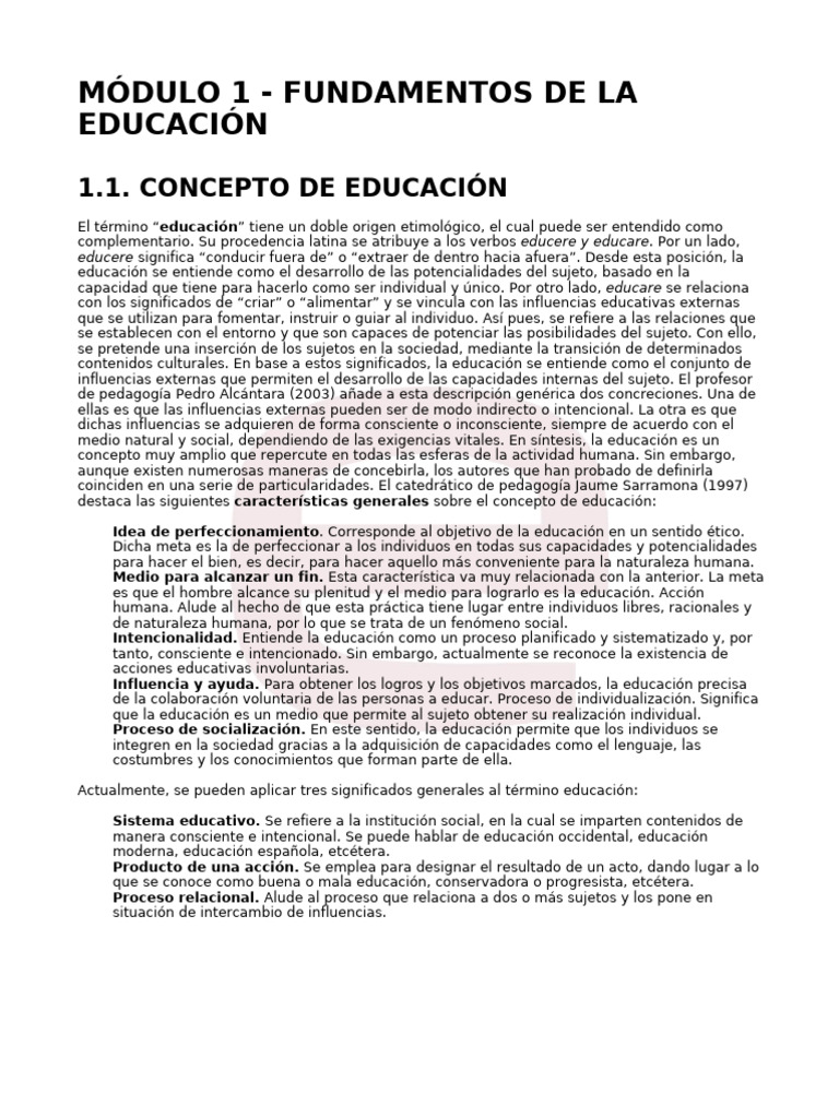 Fundamentos de la Educación y Proceso Educativo | PDF | Aprendizaje ...