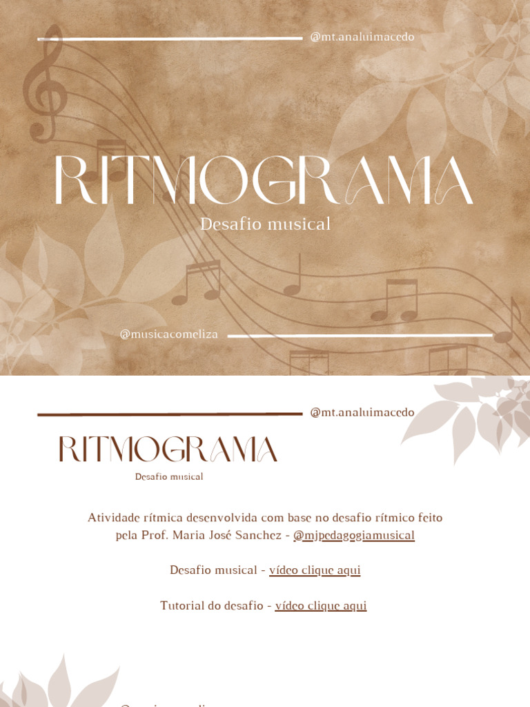 Desafio Musical: Ritmograma Interativo | PDF