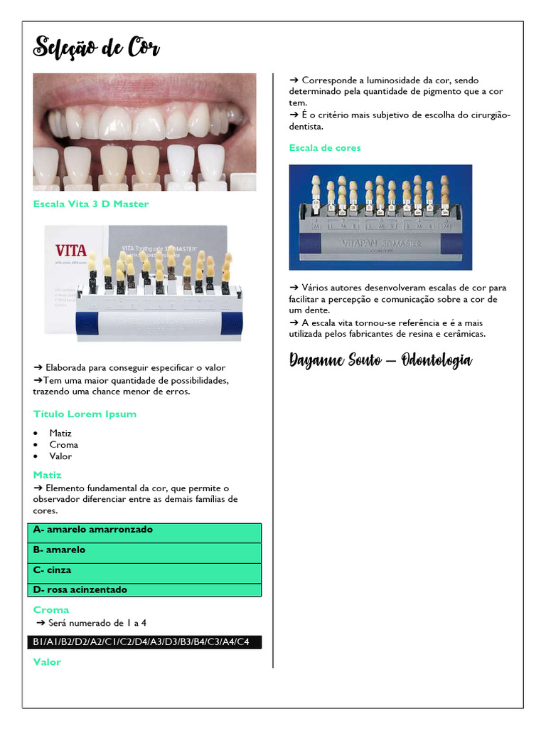 Seleção de Cor na Odontologia | PDF