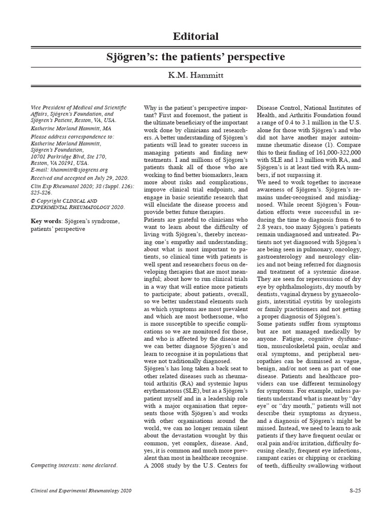 Article | PDF | Diseases And Disorders | Medical Specialties