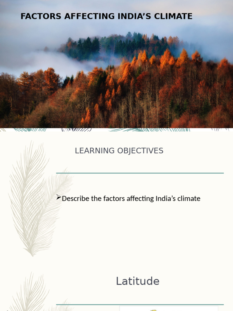 Factors Influencing India's Climate | PDF | Wound | Jet Stream