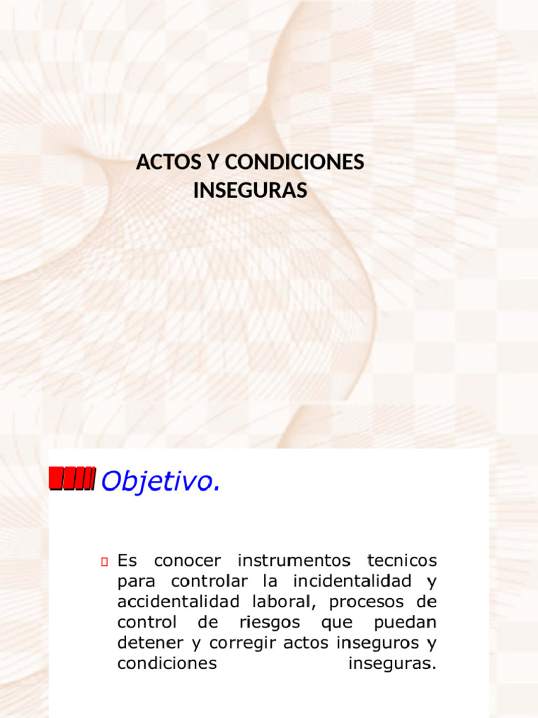Actos y Condiciones Inseguras Laborales | PDF