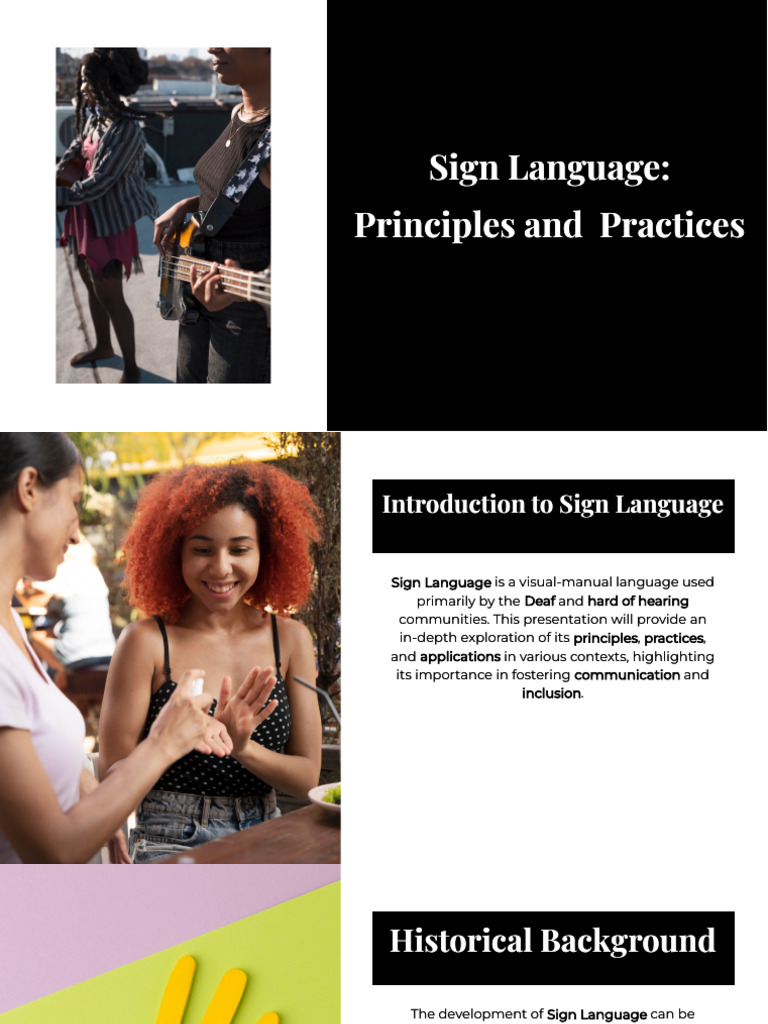 Sign Language Principles and Practices | PDF | Sign Language ...