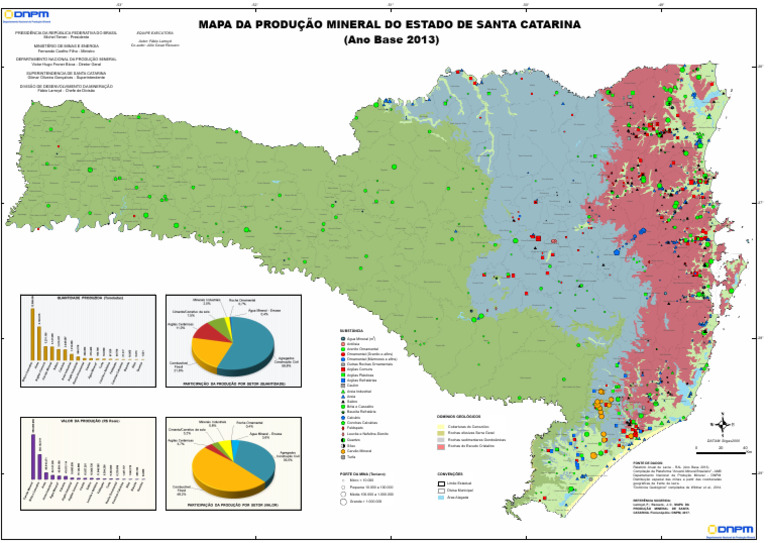 Mapa da Produção Mineral em SC | PDF | Brasil