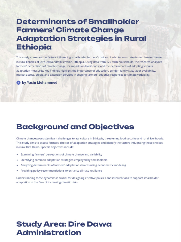 Determinants of Smallholder Farmers Climate Change Adaptation ...