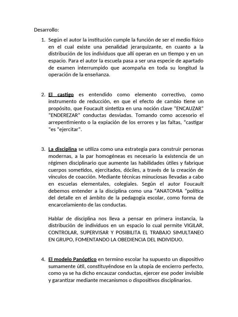 Disciplina y Poder en la Educación Moderna | PDF | Disciplinas