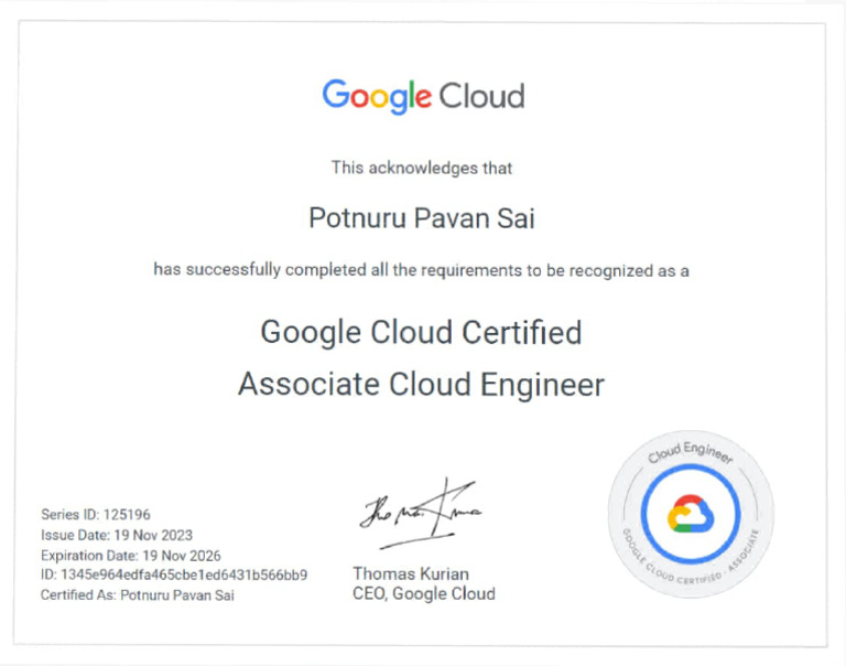 Cloud Certificate | PDF