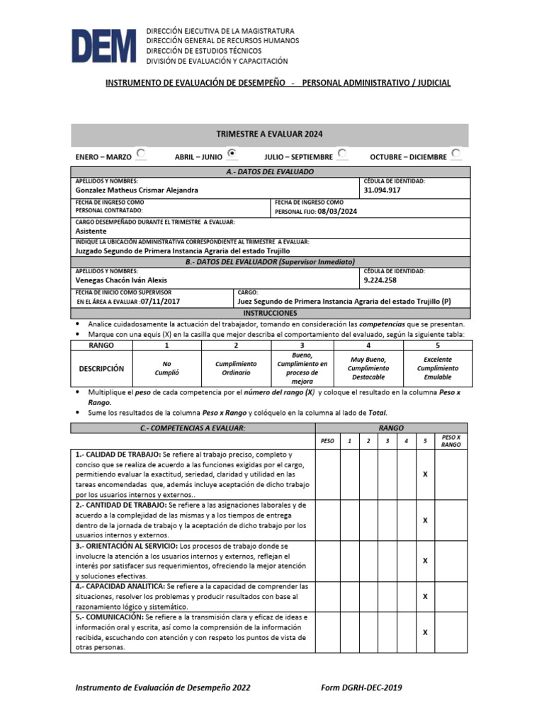 Crismar Gonzalez 31094917 | PDF | Gestión de recursos humanos