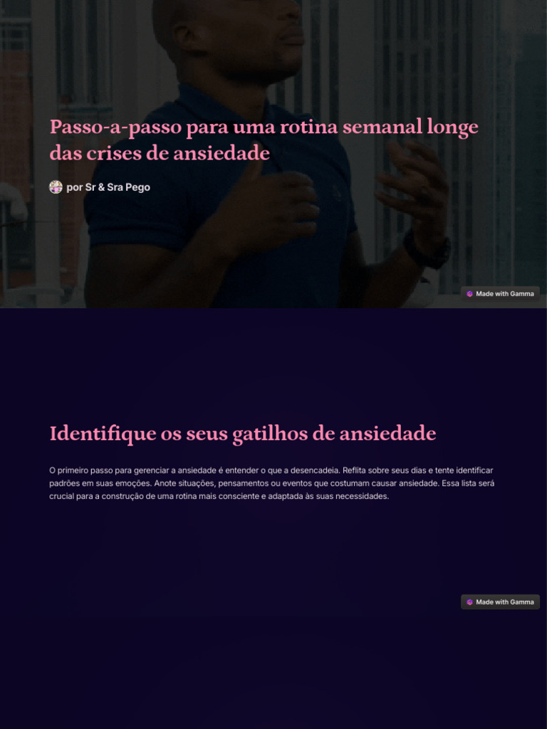 Passo A Passo para Uma Rotina Semanal Longe Das Crises de Ansiedade ...