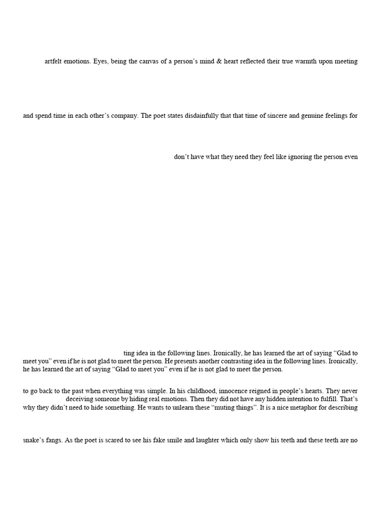 Once Upon a Time: A Poem Analysis | PDF | Perfect (Grammar ...