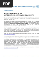 Download UN Journalism Fellowship Announcement 2012 by United Nations Information Centre UNIC Jakarta SN83021882 doc pdf