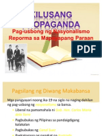 Ang Kilusang Reporma at Ang Kilusang Propaganda
