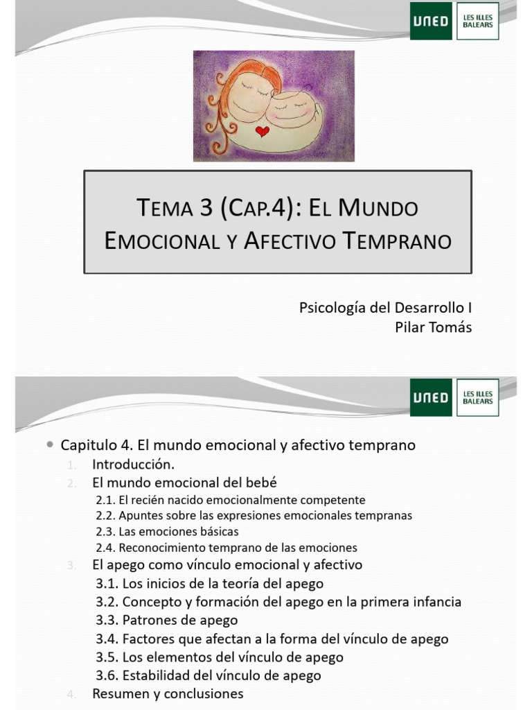 Emociones y apego en la infancia temprana | PDF | Teoría de apego | Las ...