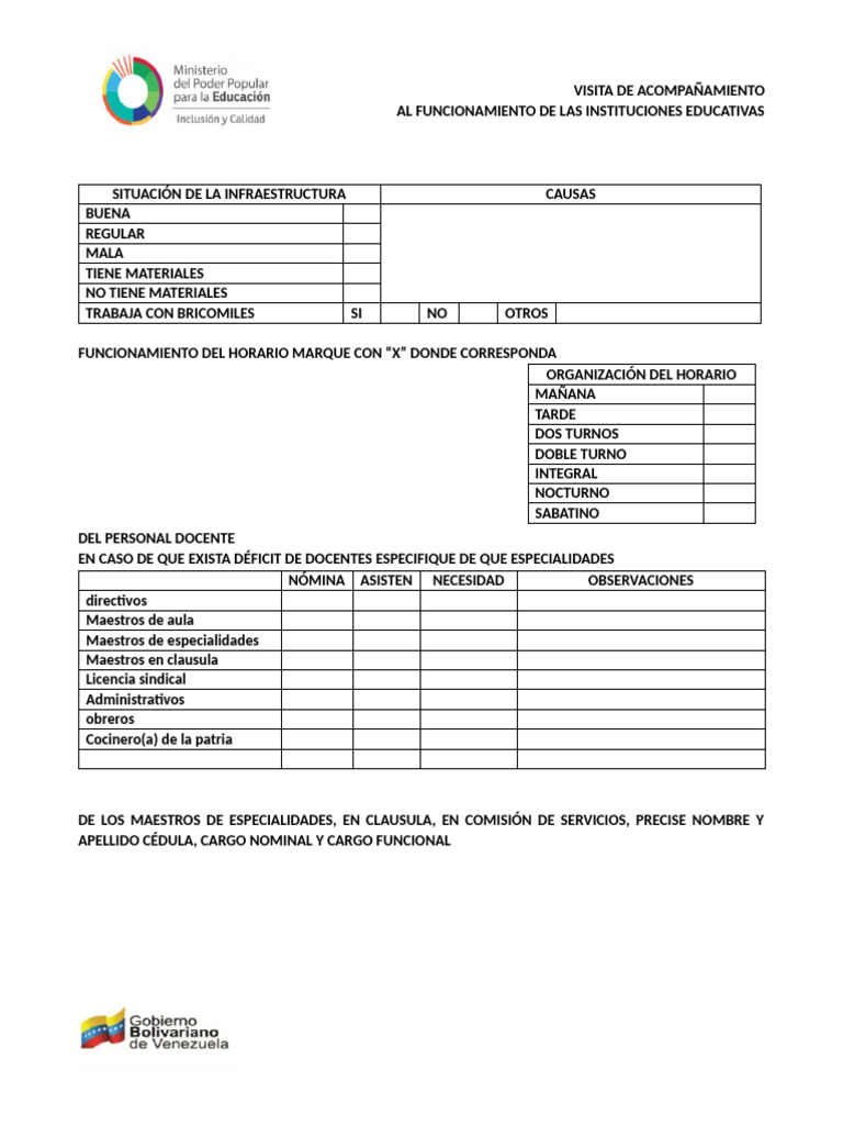 Visita de Acompañamiento | PDF