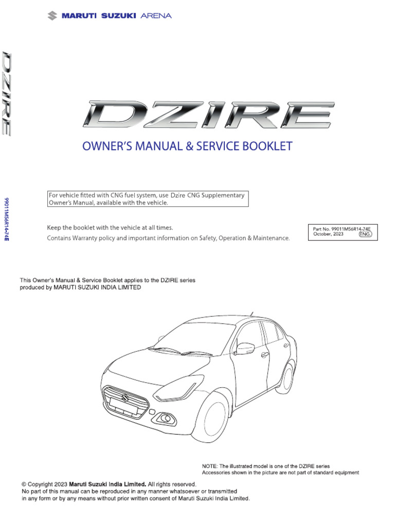Maruti Suzuki Vehicle Owner's Manual | PDF | Gasoline | Motor Vehicle