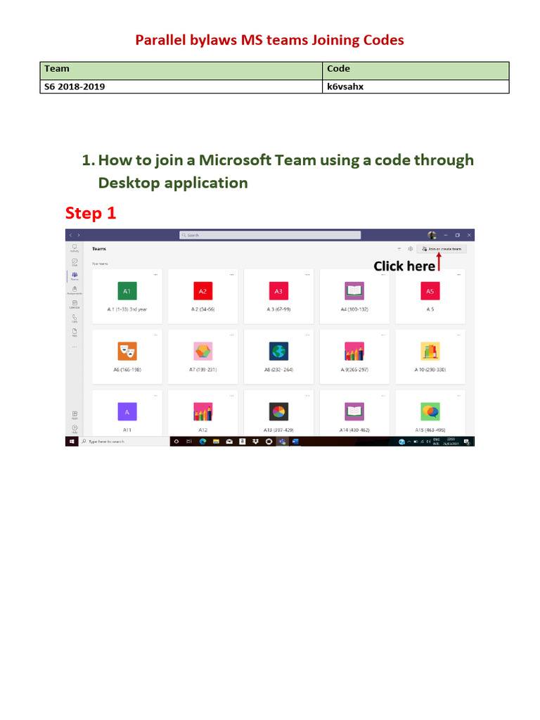 Step 1: 1. How To Join A Microsoft Team Using A Code Through Desktop ...