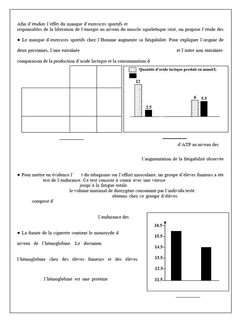 Exercice 4 PC International | PDF | Muscle | Acide lactique