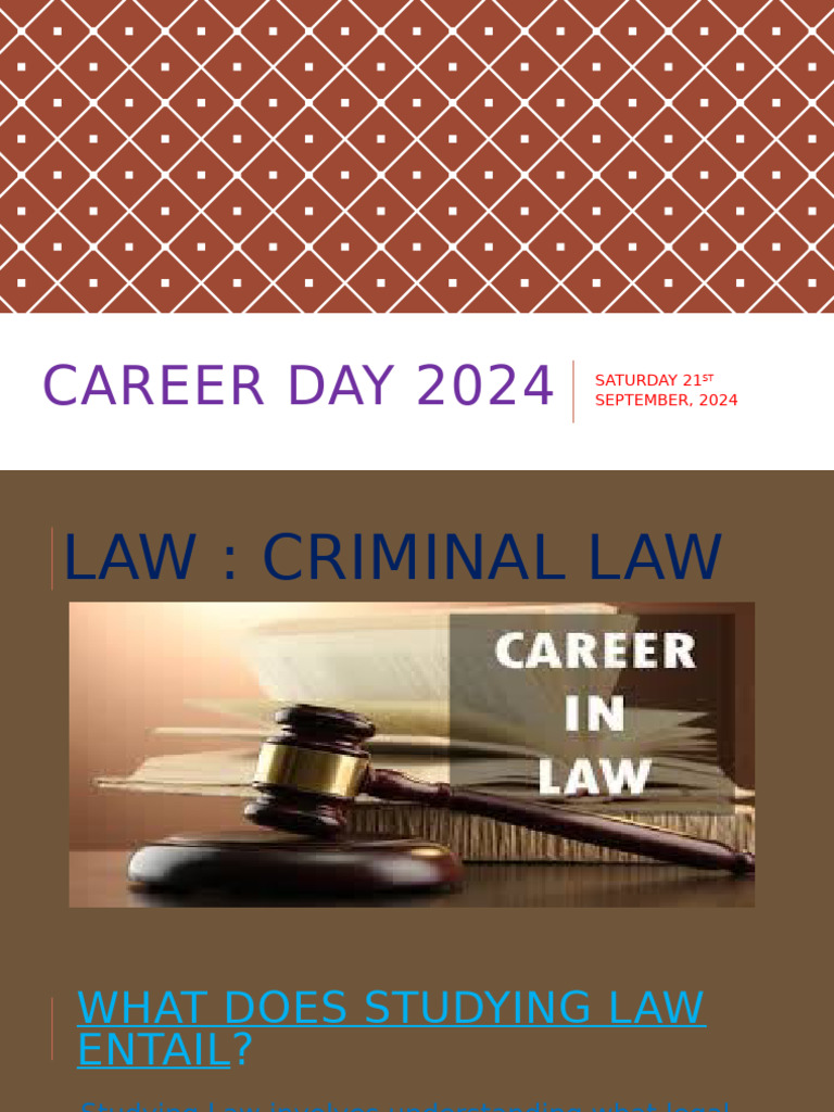 Career Day 2024 Exploring Criminal Law Pdf