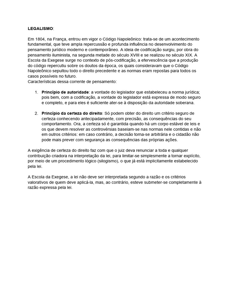 Legalismo e Normativismo no Direito | PDF | Juiz | Sentença (jurídico)