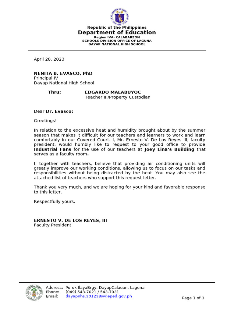 Request for Air Conditioning Units | PDF