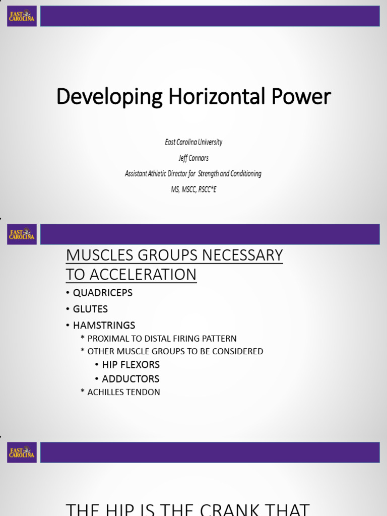 Horizontal Power Development for Acceleration | PDF | Anatomical Terms ...