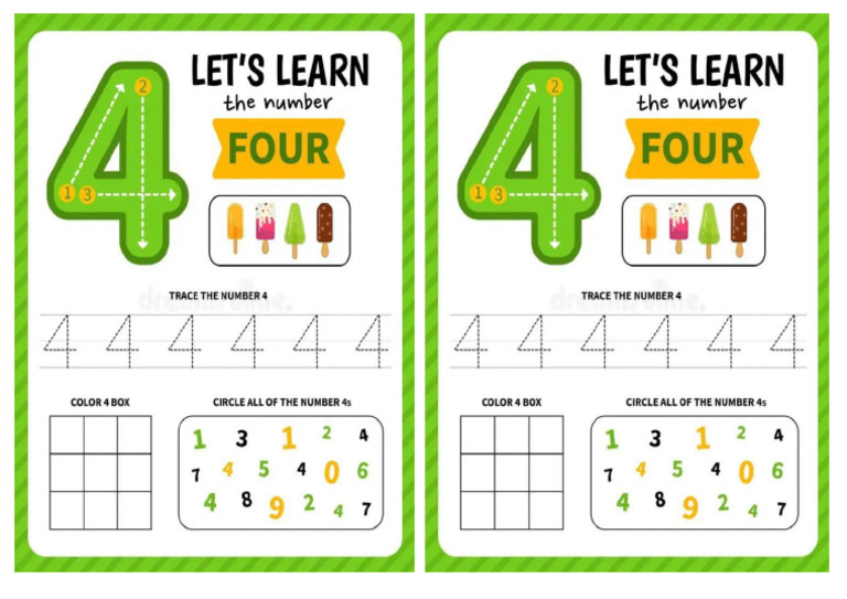 Kinder Numbers 4 | PDF