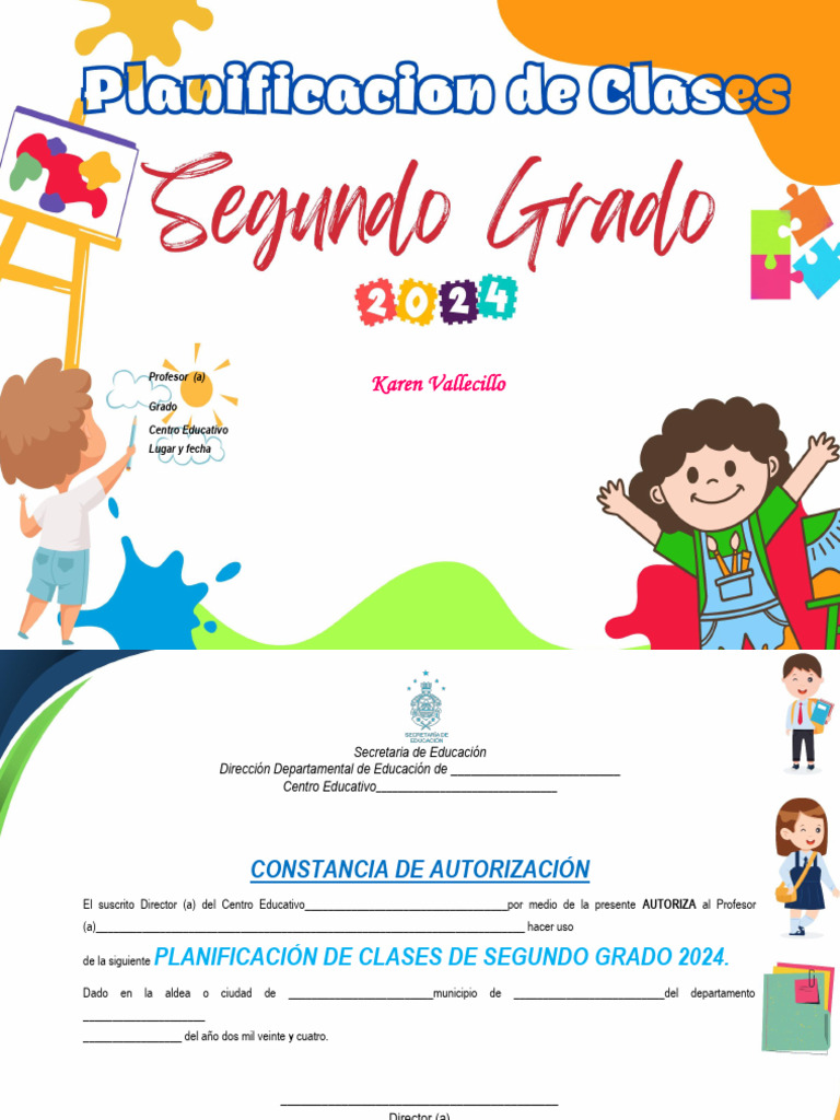 Planificación de Clases Segundo Grado 2024 | PDF | Cuentos | Puntuación