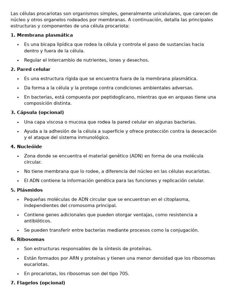 Estructuras y funciones de células procariotas | PDF | Ventrículo ...