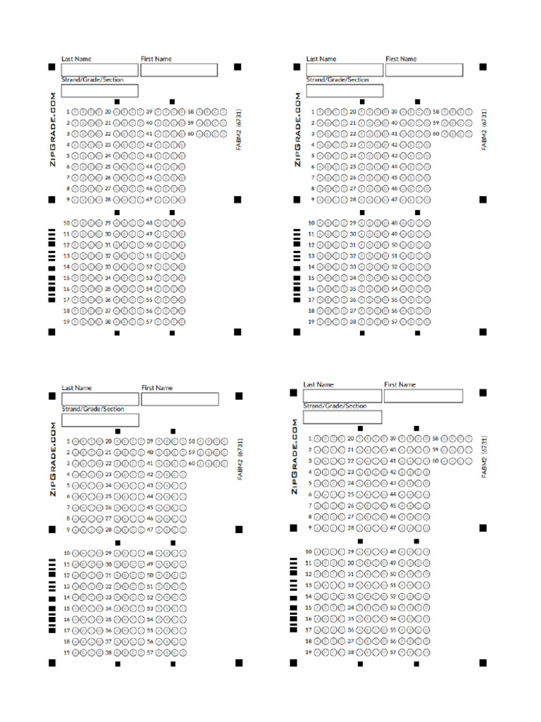 AnswerSheet New | PDF