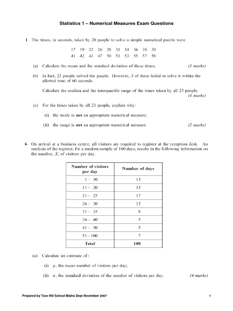 s1 Numerical | PDF