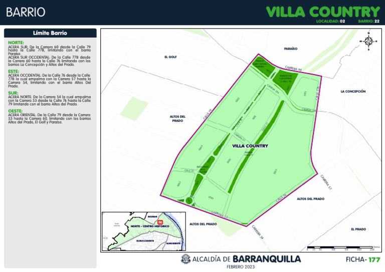 Límites del Barrio Villa Country | PDF