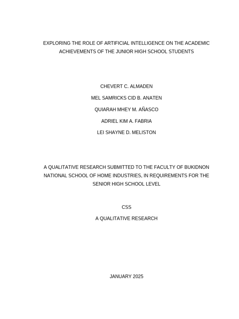 AI's Impact on Junior High Academic Success | PDF | Artificial ...