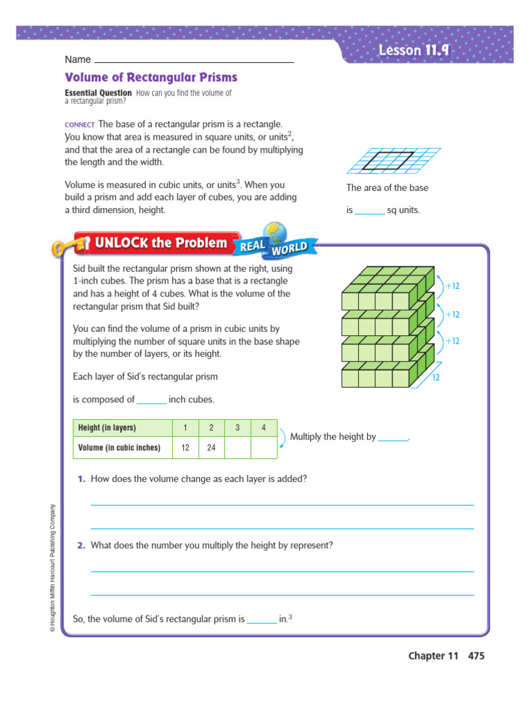 Volume of Rectangular Prisms Explained | PDF | Volume | Area