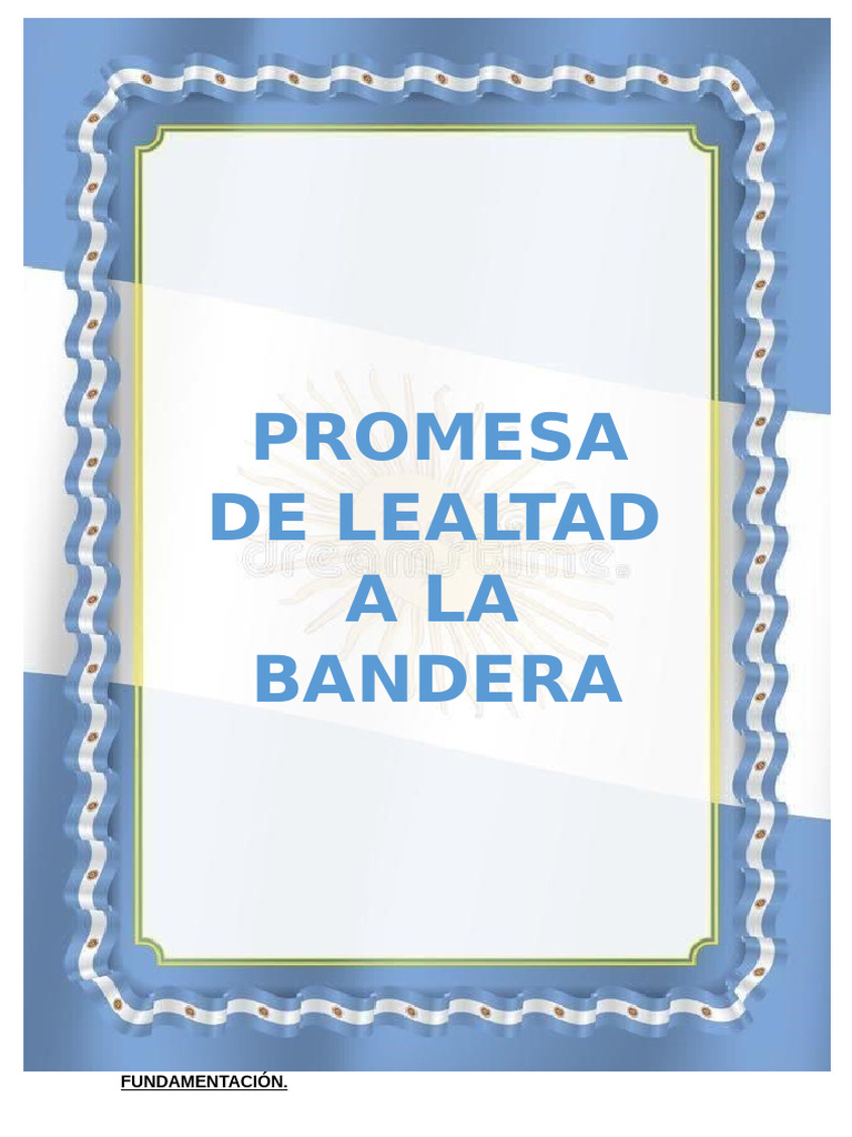 Promesa de Lealtad a la Bandera Nacional | PDF