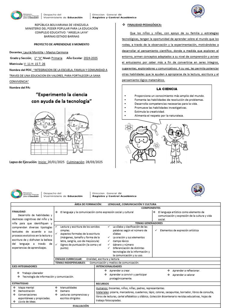 Proyecto Ii Lapso | PDF | Aprendizaje | Comunicación