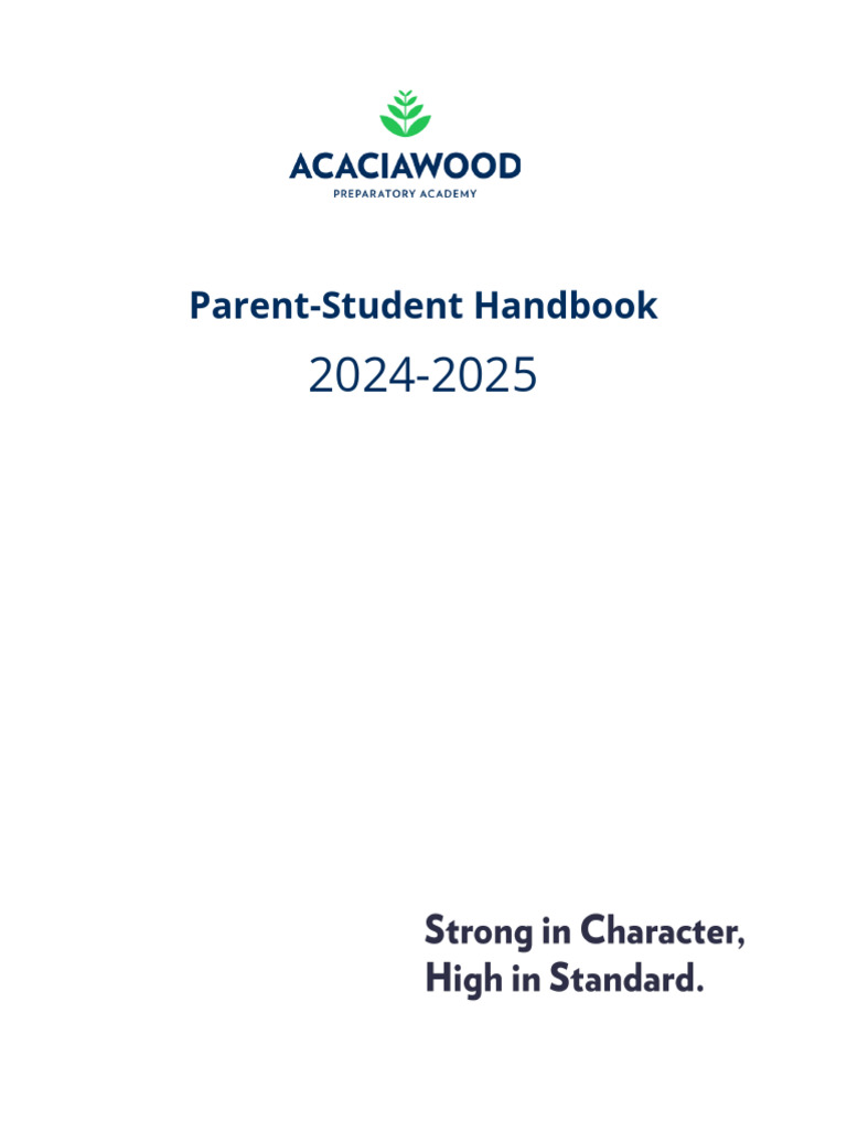 Parent Student Handbook 24-25 | PDF | Trousers | Shoe