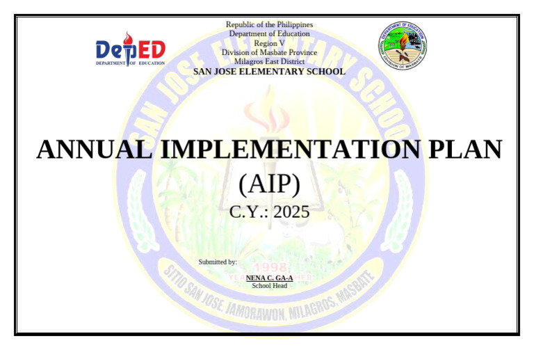 2025 Annual Implementation Plan - San Jose Elementary | PDF
